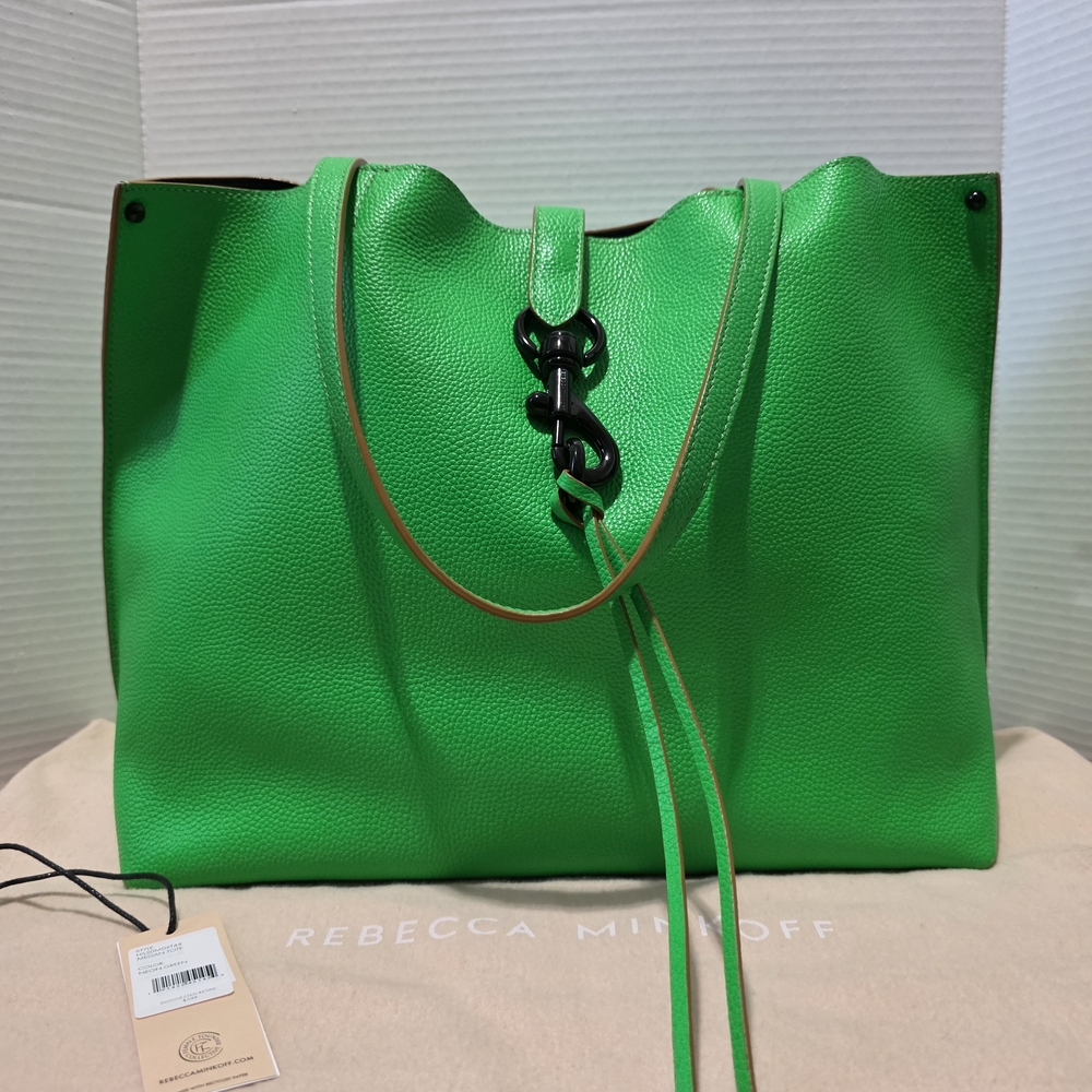 Rebecca Minkoff Bright Green Leather Tote